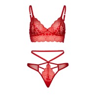 Leg Avenue Sweetheart Lace Bralette Set