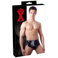 Braguitas LateX con Plug Anal - Mediano - Negro