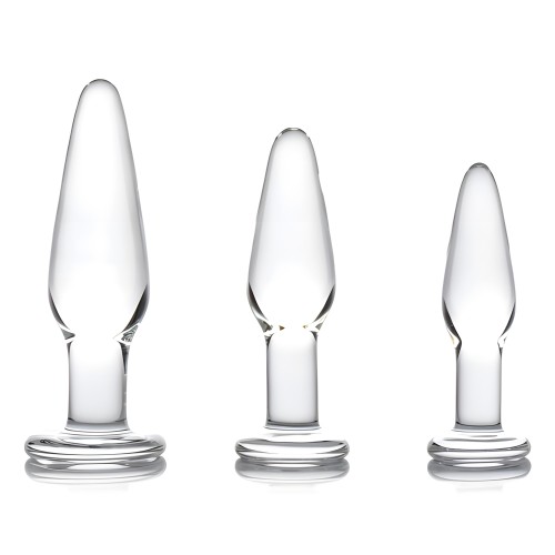 XR Dosha 3 Piece Glass Anal Plug Kit