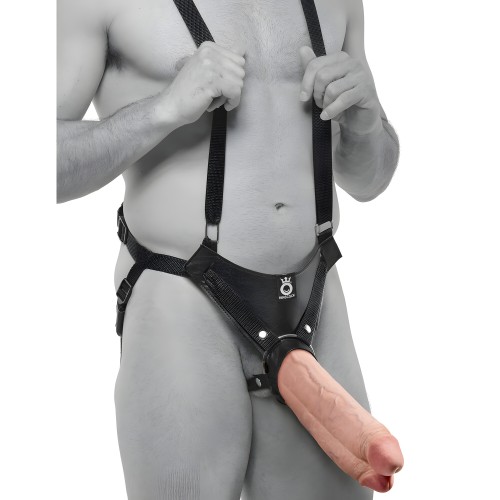 King Cock 11 Pulgadas Dos Pene Un Agujero Strap-On Hueco