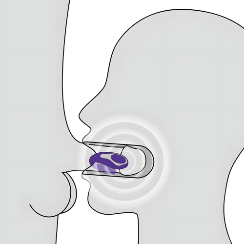 Rechargeable Blowjob Vibrator Blue