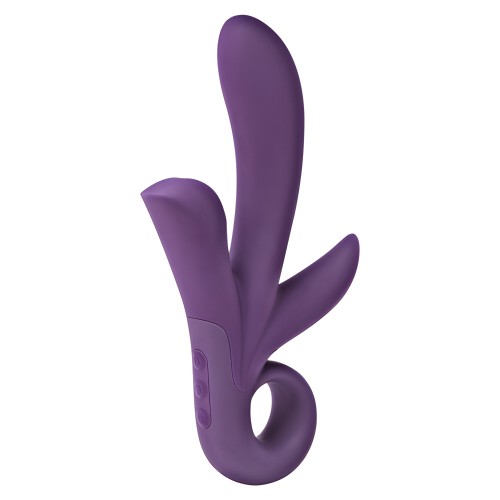 Vibrador Triple Placer ToyJoy Trinity Morado