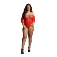 Le Desir Crotchless Rhinestone Teddy