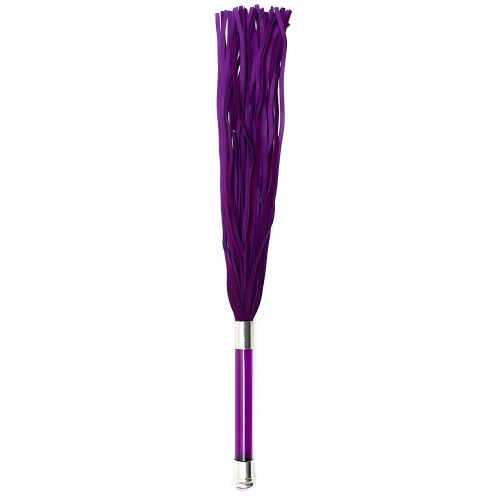 Purple Suede Flogger With Glass Handle