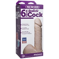 Accesorio Dildo Realista de 6 Pulgadas Vac-U-Lock de Doc Johnson