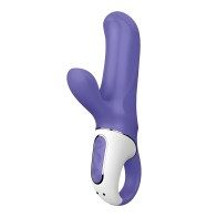 Vibrador Recargable para Punto G Satisfyer Vibes Magic Bunny - Morado - 7 Pulgadas