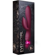 Rocks Off Everygirl Burgundy Rechargeable Rabbit Vibrator
