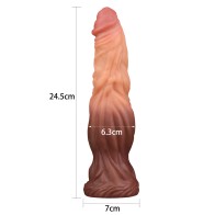 Pene de Silicona Doble Capa Lovetoy 9.5 Pulgadas Color Marrón Flesh