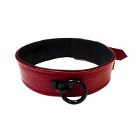 Rouge Garments Leather Croc Print Collar