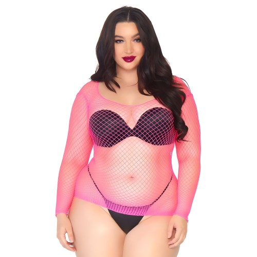 Leg Avenue Net Long Sleeved Shirt - Plus Size Fashion
