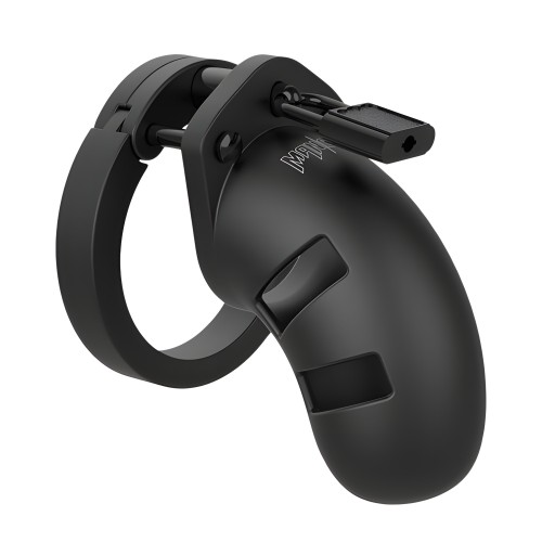 Shots Toys Man Cage 20 Male 3.5 Inch Black Silicone Chastity Cage