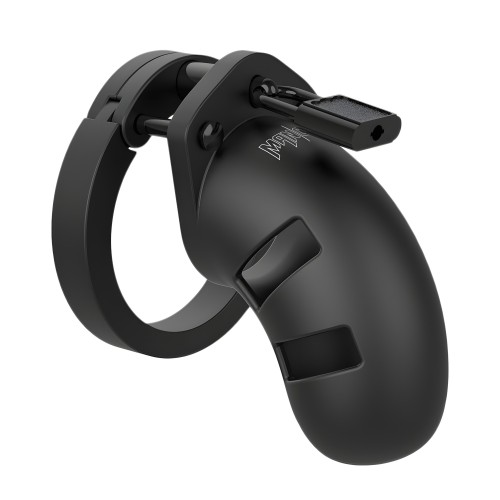 Shots Toys Man Cage 20 Male 3.5 Inch Black Silicone Chastity Cage