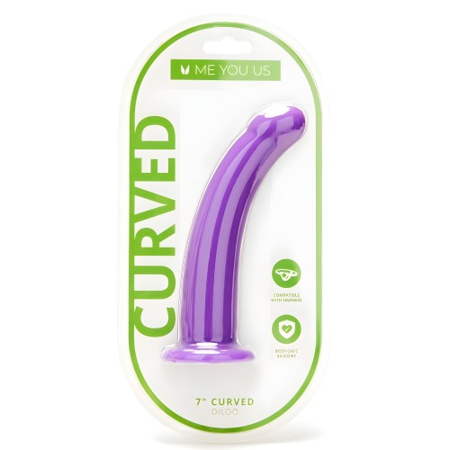 Me You Us Dildo Curvado de Silicona de 7 Pulgadas