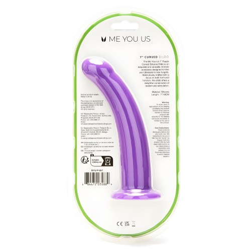 Me You Us Dildo Curvado de Silicona de 7 Pulgadas