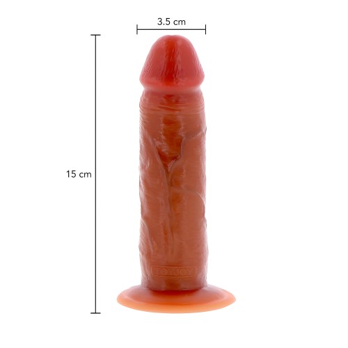 ToyJoy Get Real Silicone Sliding Foreskin Dong - Flesh Brown