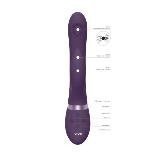 Vibrador G-Spot Vive Aimi Con Onda Pulsante Y Vibración Morado