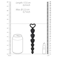 Perlas Anales Negras de Silicona