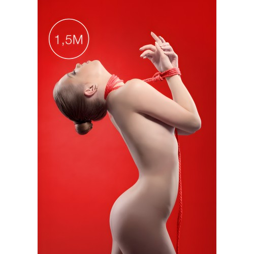 Cuerda Kinbaku Mini de 1.5 Metros Ouch - Roja