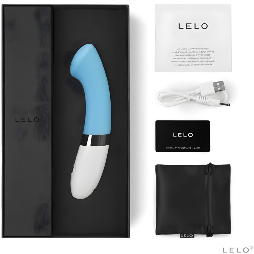 Lelo Gigi 2 G Spot Vibrator - Turquoise Blue - 6 Inches