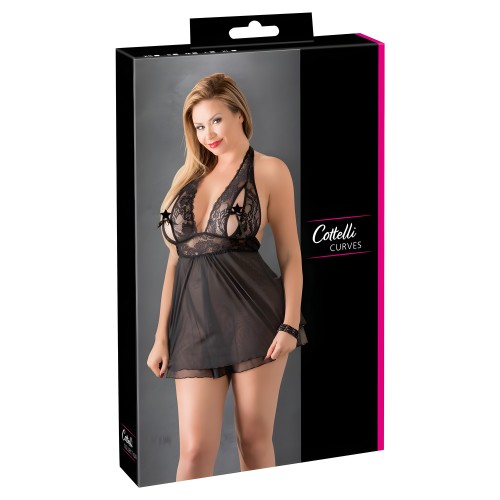 Cottelli Plus Size Babydoll - Black - X Large