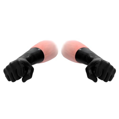 Guantes Cortos de Latex Negro Fist It - Juego Higiénico