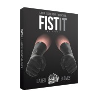 Guantes Cortos de Latex Negro Fist It - Juego Higiénico