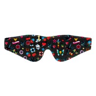 Ouch Old School Tattoo Printed Eye Mask - Black