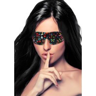 Ouch Old School Tattoo Printed Eye Mask - Black