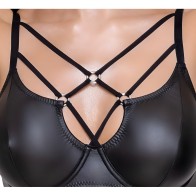 Cottelli Matte Black Bra Set