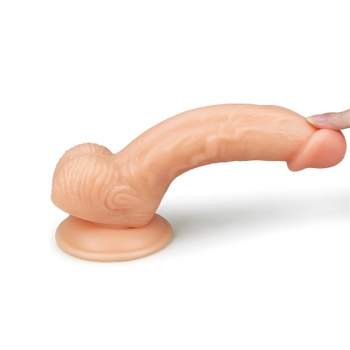 Lovetoy Dildo Ultra Suave de 8 Pulgadas - Rosa Flesh