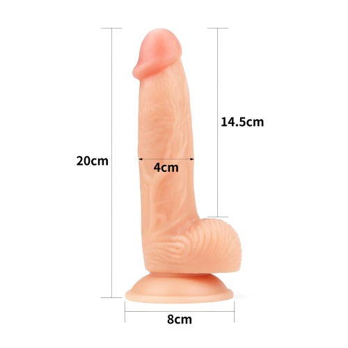 Lovetoy Dildo Ultra Suave de 8 Pulgadas - Rosa Flesh