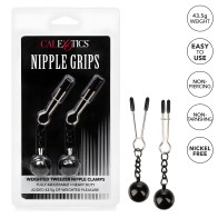 Nipple Grips Weighted Tweezer Clamps - Silver