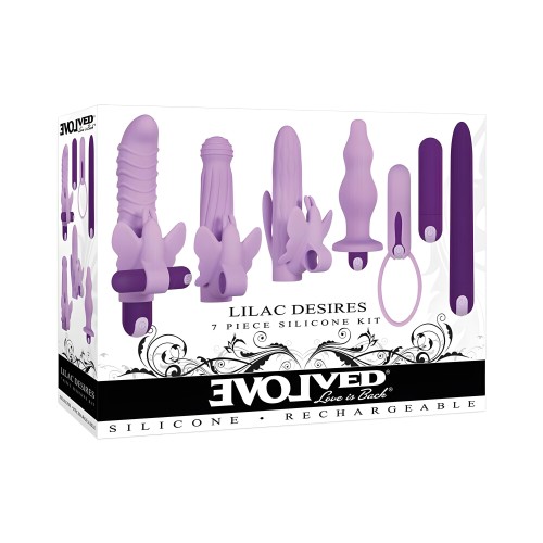 Evolved Lilac Desires Silicone Rechargeable Butterfly Kit - Purple