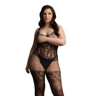 Le Desir Lace and Fishnet Bodystocking