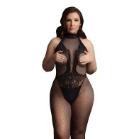 Le Desir Fishnet And Lace Bodystocking UK 14 to 20 - Bold Fashion