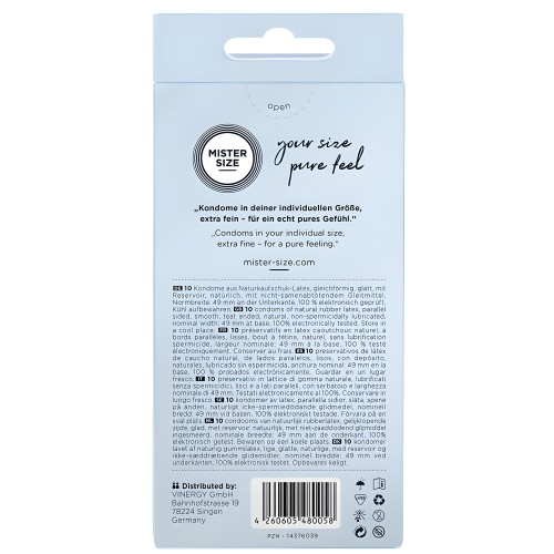 Mister Size 49mm Pure Feel Condoms