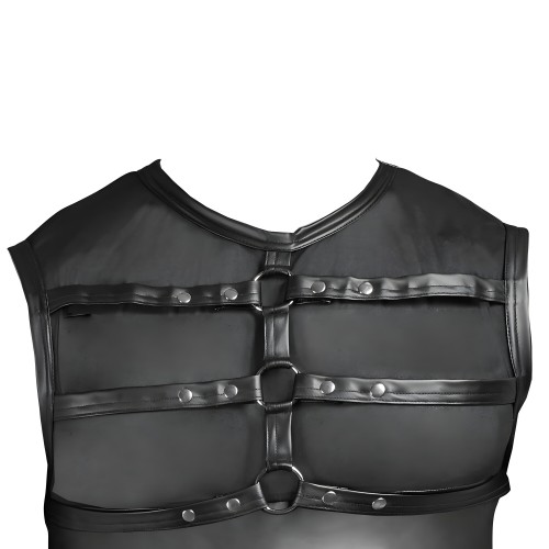NEK Matte Look Shirt With Chest Harness Black Small