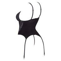 Cottelli Basque and Thong With Lace Small - Alluring Design