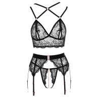 Abierta Fina Lacey Open Suspender Set