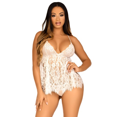 Babydoll de Encaje y Panty G String Leg Avenue Grande