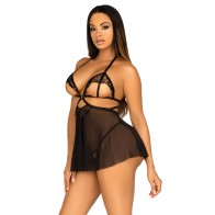 Babydoll Abierto y Panty Leg Avenue