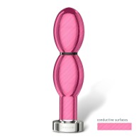 MyStim Oh Thello Dildo E-Stim de Aluminio - Plata - 5.3 Pulgadas