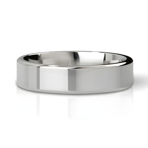 MyStim Duke Stainless Steel Polished Cock Ring - Silver