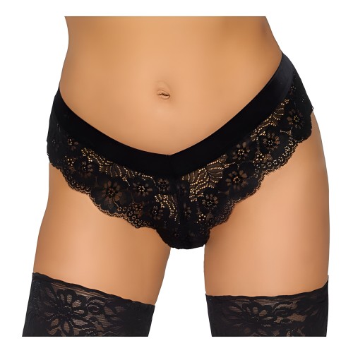 Cottelli Lace Panties Velvet Waistband