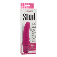 Power Stud Curvy Vibrator Pink 8 Inches