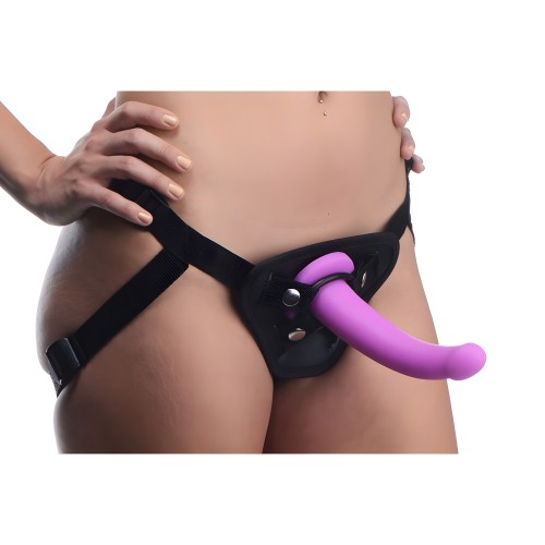 XR Navigator Dildo y Arnés para Strap On G-Spot - Púrpura