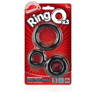 Screaming O RingO x3 Anillos para el Pene Negros