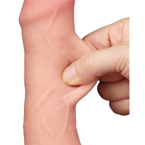 Lovetoy Sliding Easy Bend Skin Dildo - 7 Inches - Flesh Pink