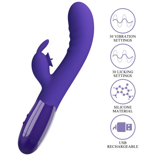 Vibrador Conejito Pretty Love Cerberus Youth - Púrpura