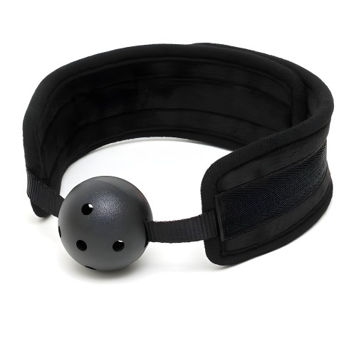 Black Padded Mouth Gag With Breathable Ball